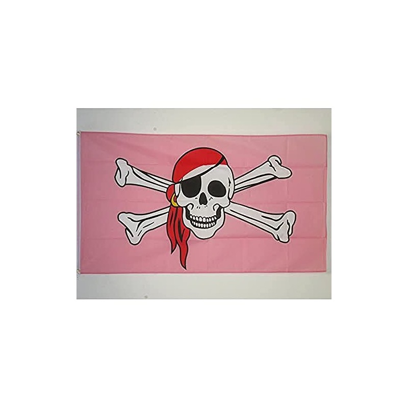 AZ FLAG - Pink Pirate Flag Red Bandana Flag -