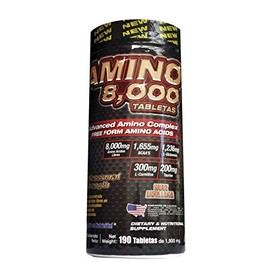 L AMINO 8,000: Tableta masticable de aminoácidos libres hidrolizados, taurina, L-carnitina, L-glutamina.