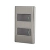 Volteck PA-APDO1-LA, Placa armada con 2 interruptores sencillos color acero