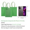 DjinnGlory 60 Pack Mini Green Paper Gift Bags with Handles