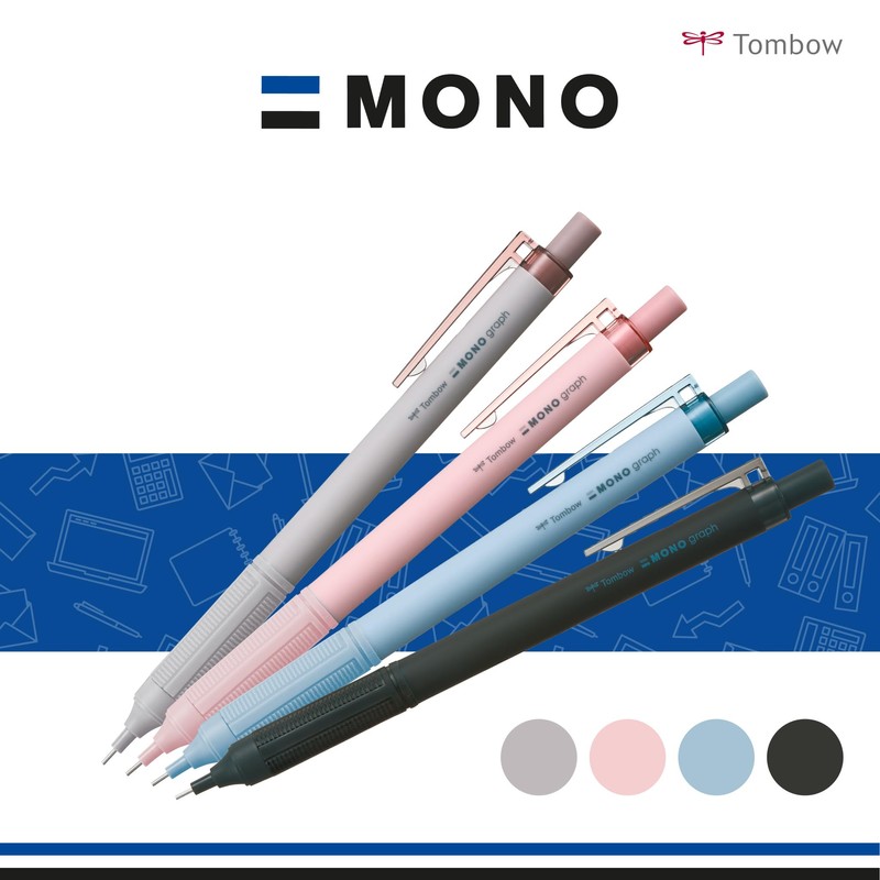 Tombow Mechanical Pencil Mono Graph Lite Smokey Blue, Precision Tip,