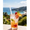 Xyedyaup 100 Pcs Clear Drinking Straws Reusable 210 mm ×