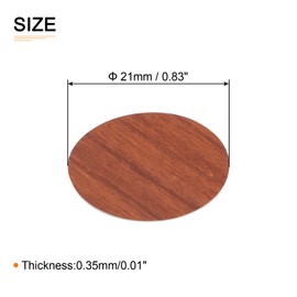 DTGN 21mm(Dia) Screw Hole Cover Stickers - 2Sheet 108pcs - Good for Furniture Wardrobe Chair - PVC Waterproof Hole Caps - Brown