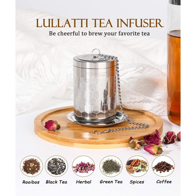 LULLATTI Large Tea Infuser for Loose Tea(1 Pack), 304 Stainless