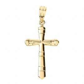 Happy Goods Shop K18 18K Gold Cross Cross Pendant Top 1.0 x 0.7 inches (25 x 17 mm) Necklace Head Charm, gold