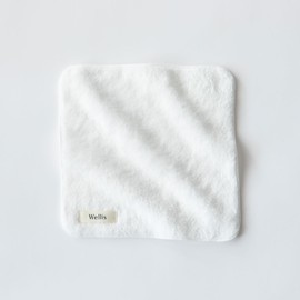 [Wellis] タオル サスティナブルコットンハンカチ ナチュラルホワイト 小