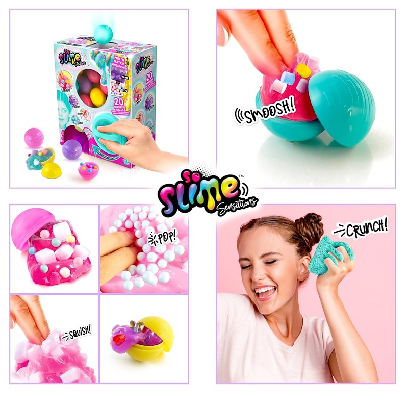 So Slime Sensations Surprise ASMR Box, Slime Dispenser, Mix &