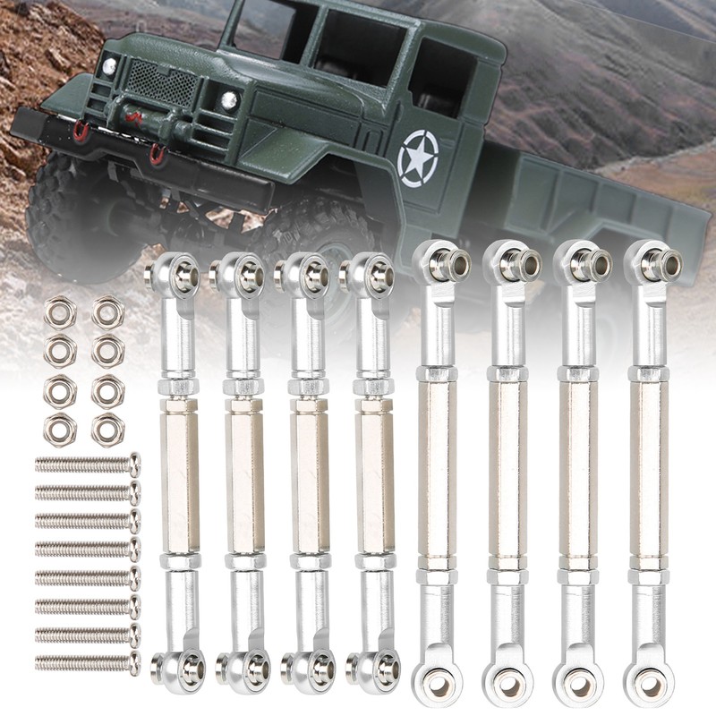 8Pcs Upgrade Metal Pull Rod Steering Pull Rod for WPL/MN/Feiyu