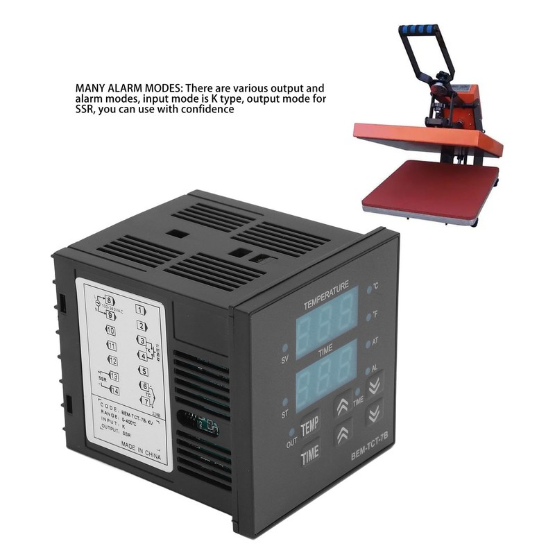 BERM Temperature Controller Heat Press Machine Thermostat Integrated Digital Display