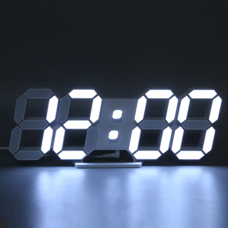 3D LED Wall Clock Brightness Adjustable Innovative 3D Table Wall