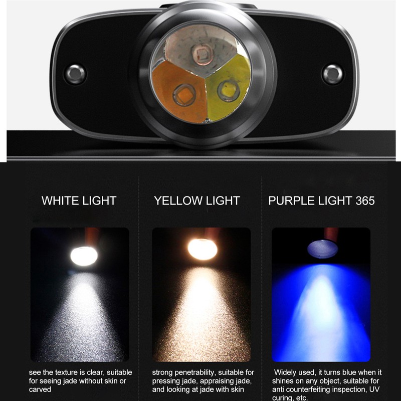 Professional Jade Identification Light 3 LED Light Source Multi Levels