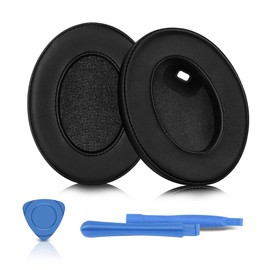 ELZO Ersatz Ohrpolster für Sony WH-1000XM4, Premium Ersatzpolster für Sony WH-1000XM4 (WH1000XM4) Kopfhörer, Ersatz Ohrkissen Over-Ear-Kopfhörern, Schwarz