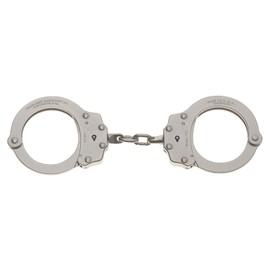 Peerless Handcuff Company, Oversize Handcuff, Model 7030-6X, Oversize Chain Handcuff with 8 Links - Nickel Finish