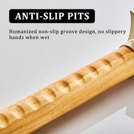 Grab Rail for Bathroom, Wooden Grab Bar, 13.38 inch, Wood Color, Disability Auxiliary Handle, Safety Handle for Kitchen Bedroom Bathtub, Shower, Steps, Indoor/Outdoor(34 cm)