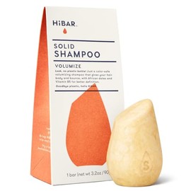 HIBAR - Volumize Shampoo Bar - For Fine & Flat Hair - Add Body, Definition & Volume - With African Dates & Vitamin B5 - Plastic-Free - Soap, Paraben &