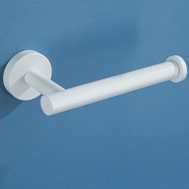 SEABEFORE White Toilet Roll Holder Bathroom Toilet Paper Holder Wall-Mounted TP Toilet Tissue Holder