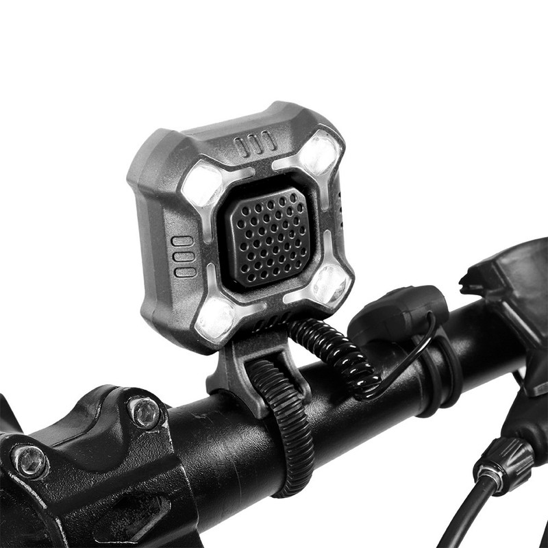 Waterproof Rechargeable Bike Front Lamp Bell Bicycle Handlebar Light Horn