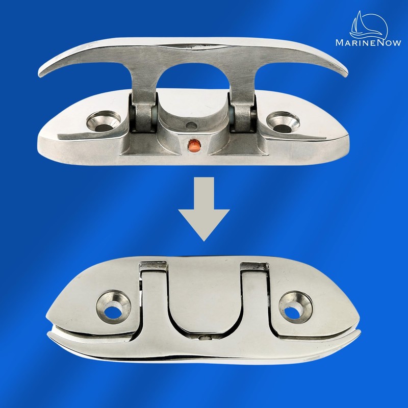 MarineNow 4-1/2" Folding Cleat Marine Grade 316 Stainless Steel (4.5")