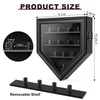 Championship Ring Display Case, 12 Posts Baseball Ring Holder, Lockable