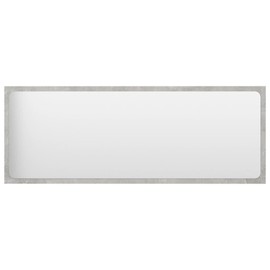 Udorich Bathroom Wall Mirror Engineered Wood Contemporary Design Concrete Gray, 39.4"x0.6"x14.6"