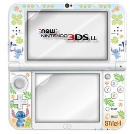 Newニンテンドー3DS LL専用液晶保護フィルム デコレーションシール付 スティッチ