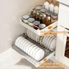 ZHOHO TANT Pull Out Cabinet Organizer Fixed with Adhesive Nano