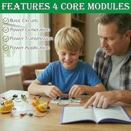 Circuit Sorcery Electric STEM Science Kit for Kids - 12 Power Missions Electricity & Electronics Experiments Lab - Energy Exploration Toy Kit for Boys & Girls - Educational Gift Ages 6+