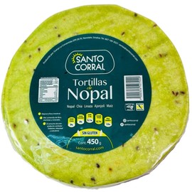 Santo Corral Tortilla Keto Cactus Chia Organic Gluten Free - 14 pieces 450g/1lb