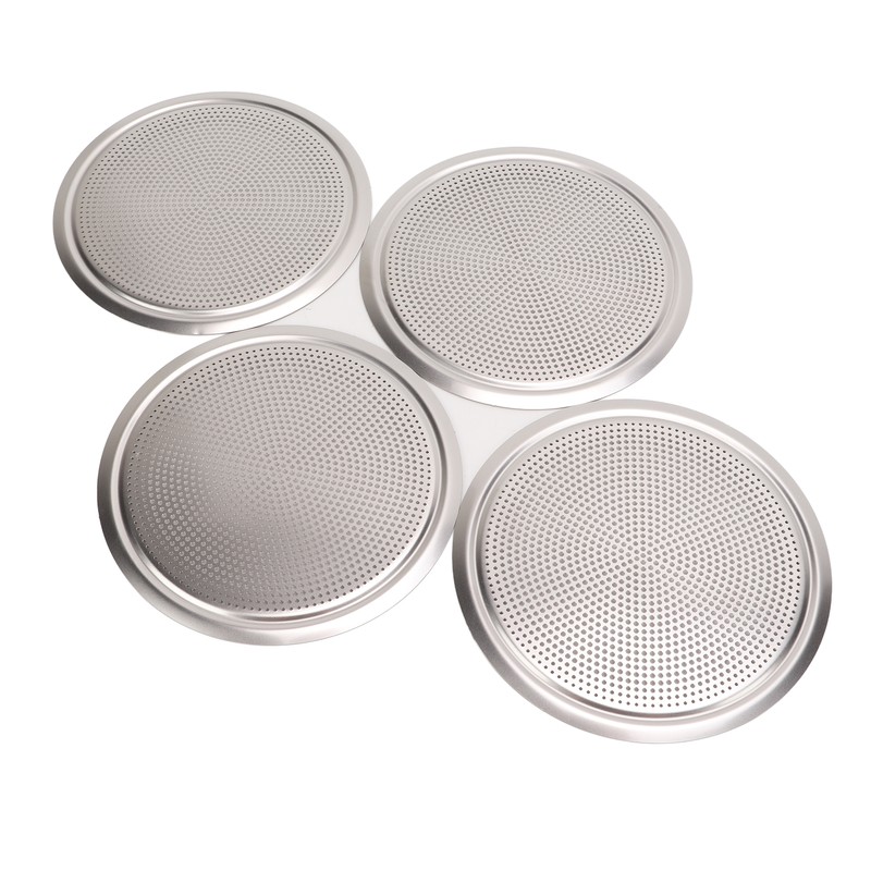 4PCS Door Speaker Grille Cover Round Aluminium Alloy Replacement for