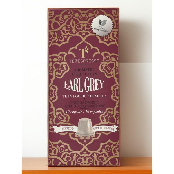 Caffè Piceno Teespresso Earl Grey Tea Capsules, compatible with Nespresso