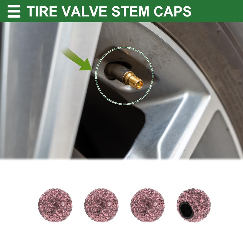Motoforti Tire Valve Stem Caps Tyre Valve Dust Covers 8x16mm