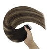 YoungSee Tape in Hair Extensions Real Human Hair Black Ombre