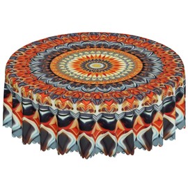 Gebiorty Deluxe 60-Inch Round Tablecloth: Dine in Style with Our Exquisite and Durable Linen – Perfect for Everyday Use & Special Occasions