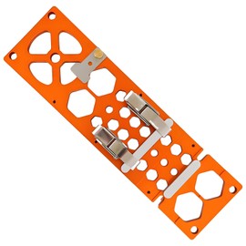 OKSTENCK 340mm Aluminum Alloy Track Saw Square Guide,Railroad Clamp 90°Right Angle Circular Saw Guide Motorized Rail Angle Square Accessory Compatible Compatible with Festool,Makita,Milwaukee(Orange).