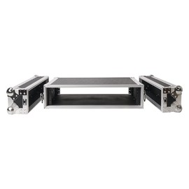 Sound Town 2U PA/DJ Rack/Road Case, 2-Space, with 16” Rackable Depth, Plywood, Metal Ball Corners - Pro Tour Grade (STRC-2U)