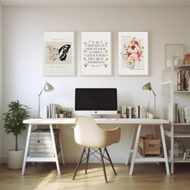 VVL 3Pcs Inspirational Quotes Wall Art for Office Mental Health Wall Art Motivation Painting Picture Wall Decor for School Office Treatment Room Home Decoration Unframed