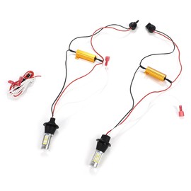 Turn Signal Position Kit, Hiace 200 Series Turn Signal Bulb, T20 LED, 12 V, High Fla Prevention, Resistor, Compatible with Pinch Parts, 2 Colors, Switching, White, Amber, Left and Right Set (12V T20