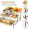 Lifewit 3 Tier Bamboo Serving Tray for Party Supplies, 14"
