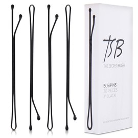 TSB Leeno No.3 Black Bob Pins Set of 30 – 3.0 Inch Bob Pins Designed by Styling Experts for Firm Hold – 3X Retention, Slideproof, Extra Durable, Premium Quality – Revolutionize Your Hair Style