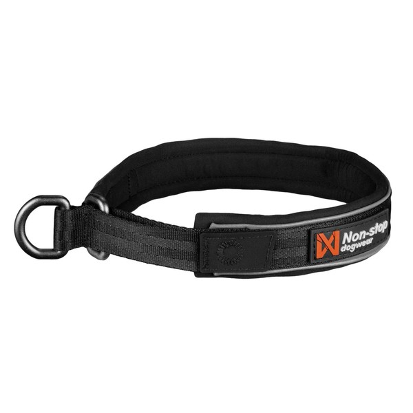 Non-stop dogwear Cruise Collar Black, Collar with Pull Stop, Comfortable,