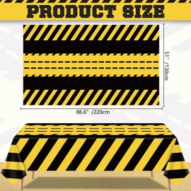 4 Pack Construction Tablecloth Construction Road Party Decorations Rectangular Racing Car Theme Table Covers Dump Truck Birthday Table Cloth for Kids Boy Parties Baby Showers Supplies 51 x 86 in