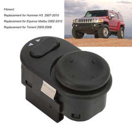 Qiilu Power Mirror Switch, 15250458 Side Door Mirror Switch Exterior Rearview Mirror Control Switch Replacement for H3 2007‑2010