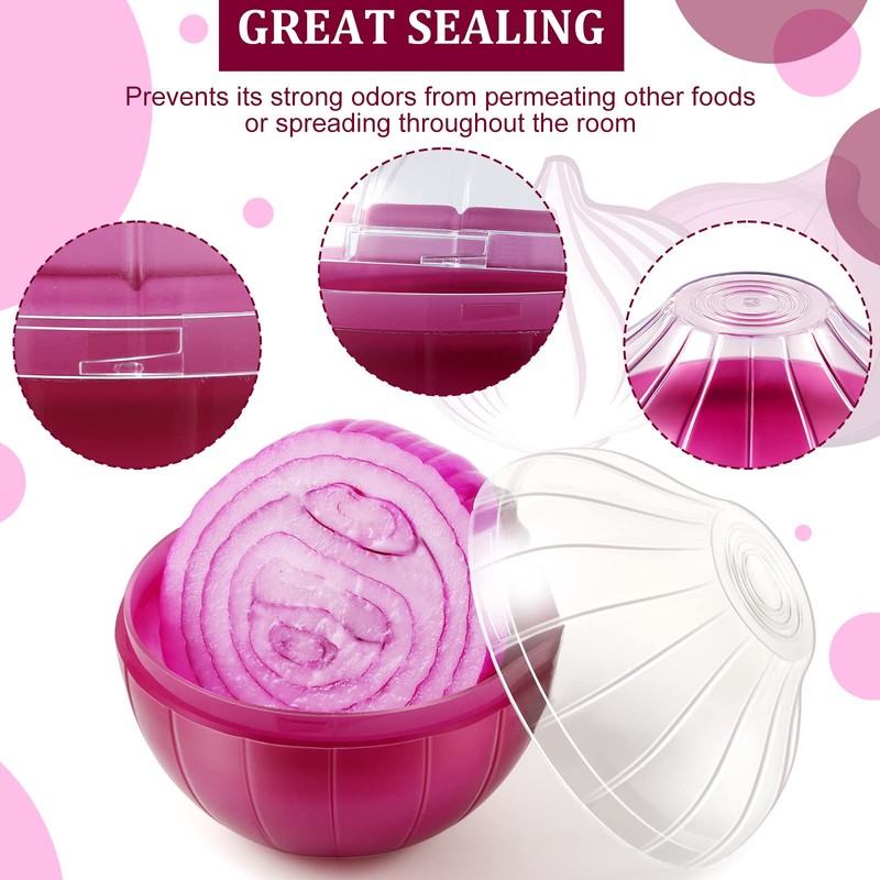 Onion Storage Containers, Reusable Onion Keeper for Refrigerator, Individual Onion
