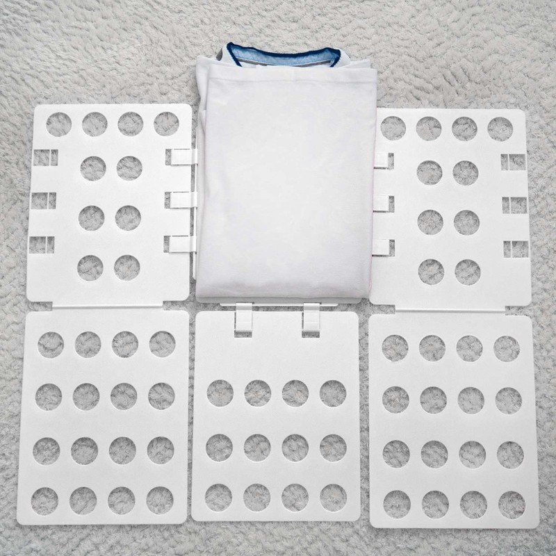 INTIRILIFE Folding Board Clothes Folding Aid in White – 67.5