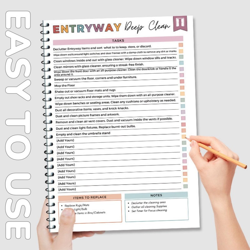 AD/HD Cleaning Planner,Bundle Household Cleaning Schedule,Cleaning Plan Schedule,Daily Weekly Monthly