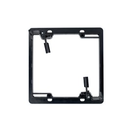 ChaosssCo Dual 2 Gang Low Voltage Mounting Bracket Box Multi-Purpose Drywall Wall Plate (5 Pack, Black)