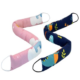 SANFERGE Weighted Door Draft Stopper, 2 Pack 36 Inch Under Door Blocker, Bottom of Door Window Air Noise Light Gap Filler, Saving Energy Cartoon Print Canvas Cotton 2.5Lb