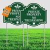 Extra-Large 2-Pack Private Property No Trespassing Signs