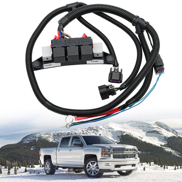 Dual Speed Electric Fan Control Wiring Harness Kit Compatible with