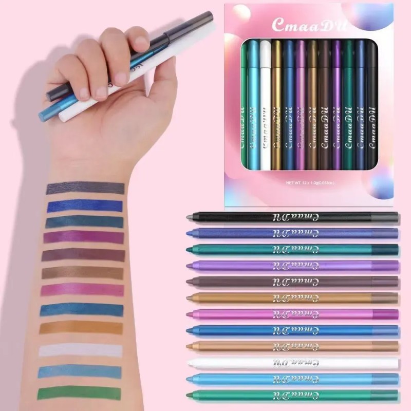 Set 12 Lápices Delineador Para Ojos Y Rostro